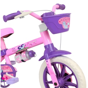 Bicicleta Cairu Feminino Aro 12 Cat Rosa com Selim em PU