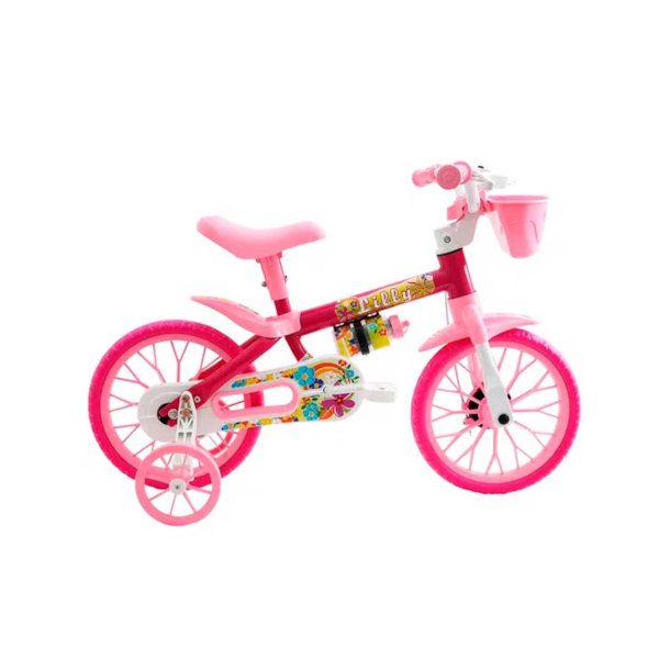 Bicicleta Cairu Feminino Aro 12 Flower Lilly Rosa/Branco-613071b1-3e42-4a54-94ef-c07e824b5710