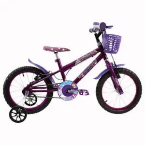 Bicicleta Cairu Feminino Aro16 MTB REB Fadinha Lilas