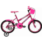 Bicicleta Cairu Feminino Aro16 MTB REB Fadinha Rosa/Pink