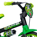 Bicicleta Cairu Infantil Masculina Black Aro 12 Preto/Verde Lion 