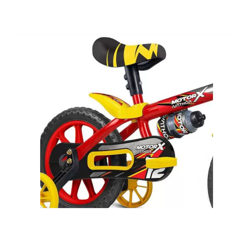 Bicicleta Cairu Masculino Aro 12 Motor x Vermelho/Amarelo