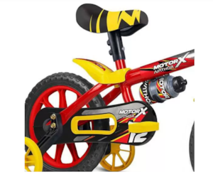 Bicicleta Cairu Masculino Aro 12 Motor x Vermelho/Amarelo