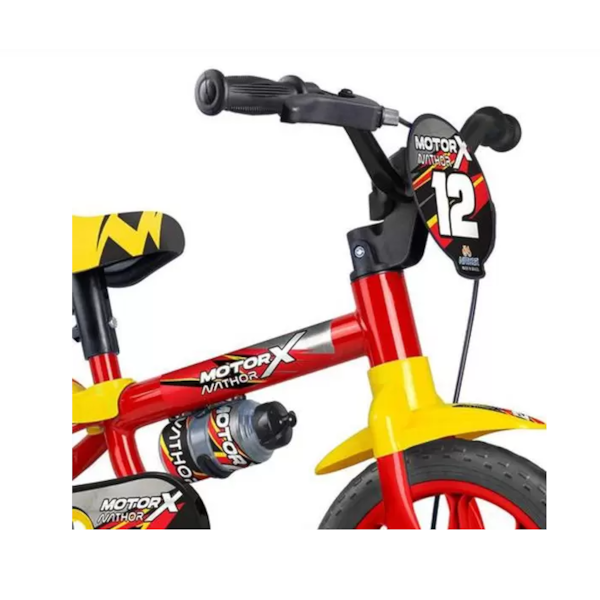 Bicicleta Cairu Masculino Aro 12 Motor x Vermelho/Amarelo-be5068f4-10a7-4f06-a17d-eea85861bc0d