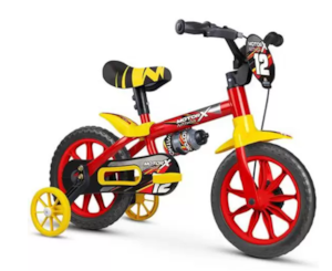 Bicicleta Cairu Masculino Aro 12 Motor x Vermelho/Amarelo