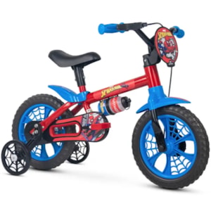 Bicicleta Infantil Cairu Aro 12 Masculina Spider-Man Vermelho/Azul Modelo 7421