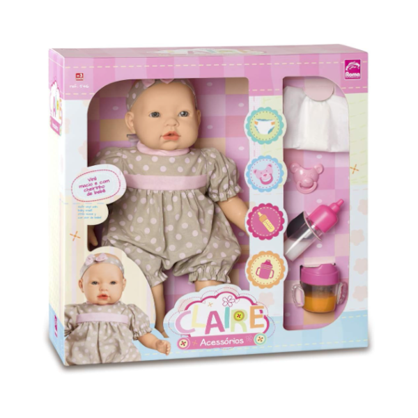 Boneca Claire Roma Acessorios-2cdc7f0d-a5b8-4cf0-a1c8-d62c5db2a5cd