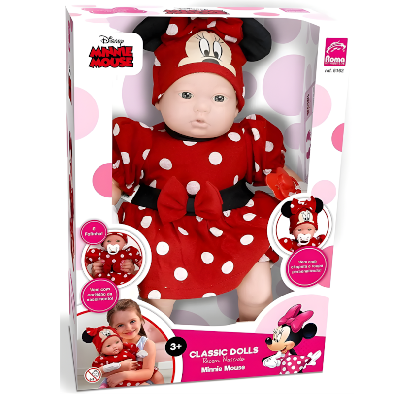 Boneca Classic Dolls Roma Recem Nascido Minnie-9e7d562e-d23d-41e5-9d51-ea6b8fb03281