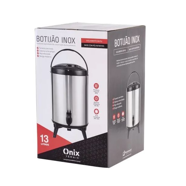 Botijão Termico Paramount 13L Inox-4a325dec-cb10-44d5-a278-9b1e66ffdc98