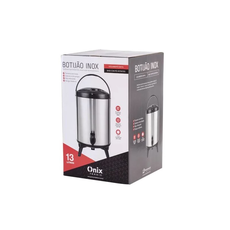 Botijão Termico Paramount 13L Inox