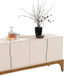 Buffet Lukaliam Amalf 4 Portas Off White/Madero Canela