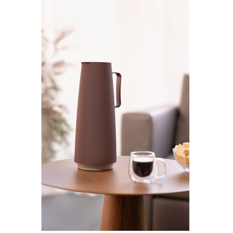 Bule Térmico Tramontina Exata em Plástico Marrom Café com Ampola de Vidro 1 L-96b7e3dd-cbf9-49bb-8ab7-b636aa65209d