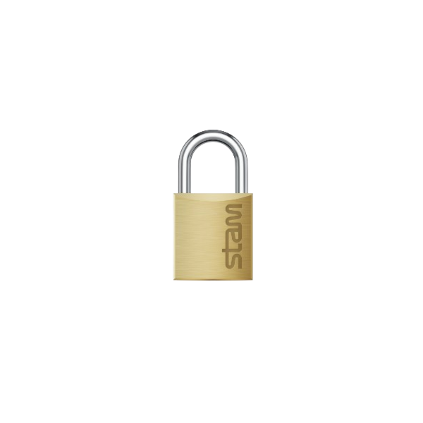 Cadeado Stam 20MM Latao Macico Encartelado-61592490-9264-4f24-9896-2a76238162a3