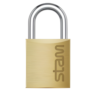 Cadeado Stam 20MM Latao Macico Encartelado