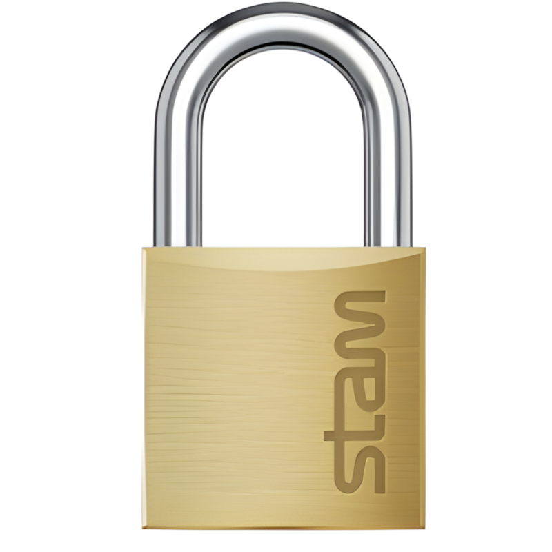 Cadeado Stam 30MM Latao Macico Encartelado-422797c7-8f3c-45e3-89a4-078f0ccb9a17