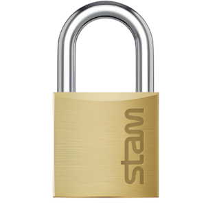Cadeado Stam 30MM Latao Macico Encartelado