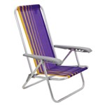 Cadeira Aluminio Tramontina Bali Roxa/Amarela 