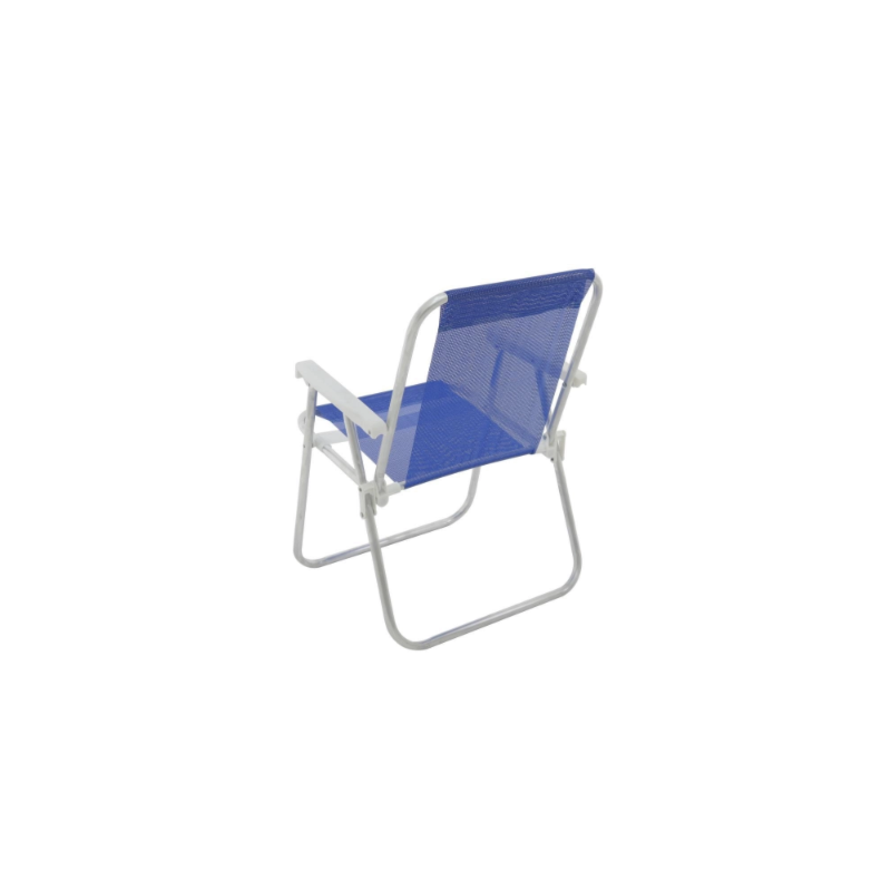 Cadeira de Praia Bel Alta Lazy Aluminio Sannet Azul