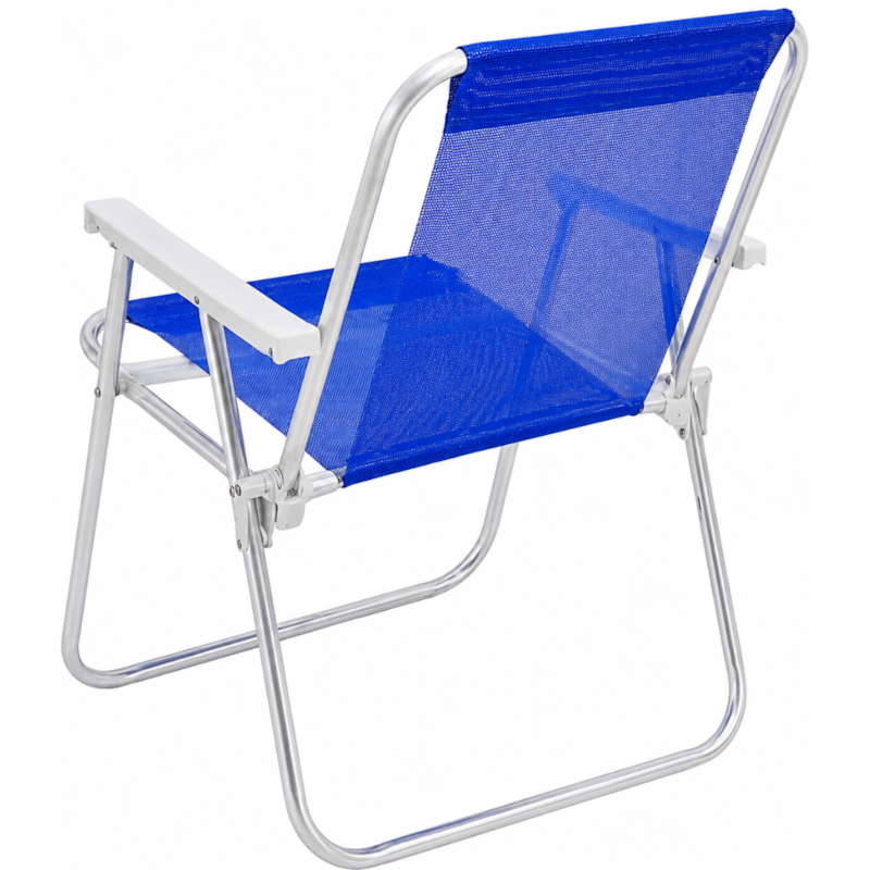 Cadeira de Praia Bel Alta Lazy Aluminio Sannet Azul-66cf7069-1e06-4269-8494-41ba0669e9be