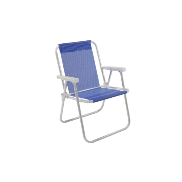Cadeira de Praia Bel Alta Lazy Aluminio Sannet Azul-3d282d1f-ecd2-4d4b-b11e-ac5fc5404d87