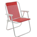 Cadeira de Praia Bel Alta Lazy Aluminio Sannet Vermelho-63e21022-24d1-4b4f-93ee-5ddd64346638