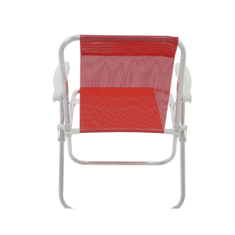 Cadeira de Praia Bel Alta Lazy Aluminio Sannet Vermelho-43e9ab02-266a-408e-aea6-7cacf8d33d30