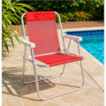 Cadeira de Praia Bel Alta Lazy Aluminio Sannet Vermelho-650919b1-5b39-49fd-96c9-1f2263d672d5