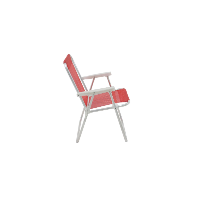 Cadeira de Praia Bel Alta Lazy Aluminio Sannet Vermelho-1e51b993-c886-4fc8-83a9-123cdc7523b3