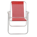 Cadeira de Praia Bel Alta Lazy Aluminio Sannet Vermelho-4c4e98b2-0283-4680-a1d6-daecc1c8b284