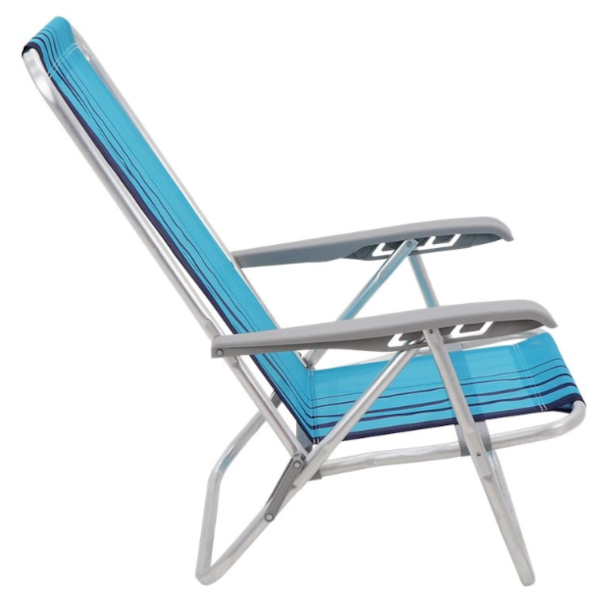 Cadeira de Praia Tramontina em Aluminio 4 Posicoes Bali Azul/Azul Claro-d60f8c19-be23-4003-a728-f1dc4427def1