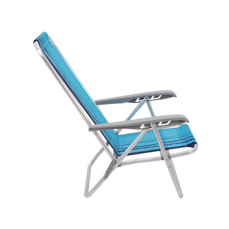 Cadeira de Praia Tramontina em Aluminio 4 Posicoes Bali Azul/Azul Claro-d5d75c8f-60d6-4ab4-b799-43ba389014d4