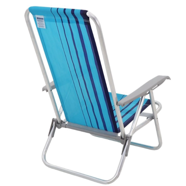 Cadeira de Praia Tramontina em Aluminio 4 Posicoes Bali Azul/Azul Claro-7cd9fd34-90ca-4cc3-b201-e2381eee839b