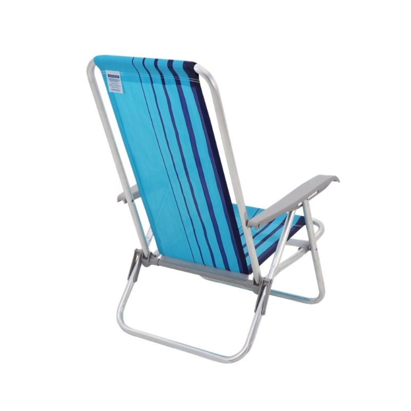Cadeira de Praia Tramontina em Aluminio 4 Posicoes Bali Azul/Azul Claro-bb40c088-119c-4fa3-a536-72061e74faa3