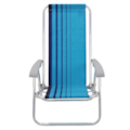 Cadeira de Praia Tramontina em Aluminio 4 Posicoes Bali Azul/Azul Claro-f4bc8af9-a34a-4393-9917-e69784de6377