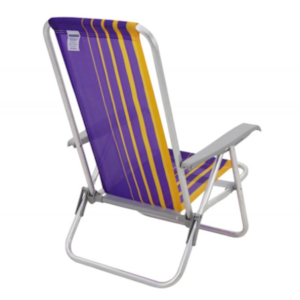 Cadeira de Praia Tramontina em Aluminio Bali Roxa/Amarela