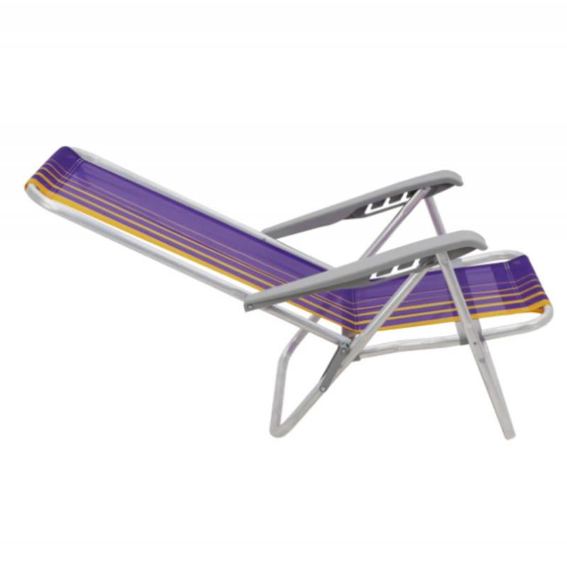 Cadeira de Praia Tramontina em Aluminio Bali Roxa/Amarela-413a4d7c-ae63-4ca1-a8b5-e6eedc557215