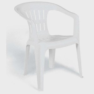 Cadeira Plastica Tramontina Atalaia Branca com Braço