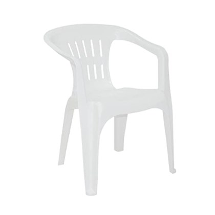 Cadeira Plastica Tramontina Atalaia Branca com Braço