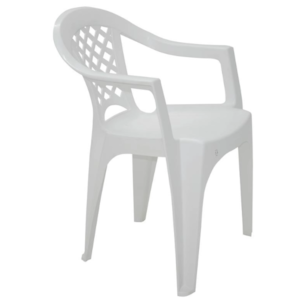 Cadeira Plastica Tramontina com Braco Iguape Branco