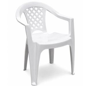 Cadeira Plastica Tramontina com Braco Iguape Branco