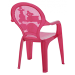 Cadeira Plastica Tramontina com Braco Infantil Estampada Catty Rosa