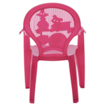 Cadeira Plastica Tramontina com Braco Infantil Estampada Catty Rosa