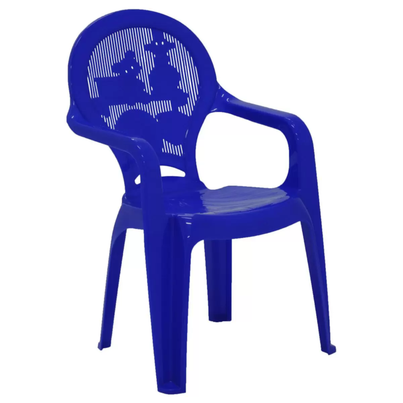 Cadeira Plastica Tramontina com Braco Infantil Estampado Catty Azul