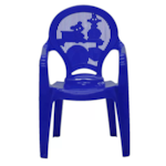 Cadeira Plastica Tramontina com Braco Infantil Estampado Catty Azul