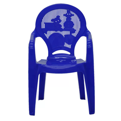 Cadeira Plastica Tramontina com Braco Infantil Estampado Catty Azul