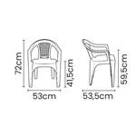 Cadeira Plástica com Braço Poltrona Tramontina Branca 6 Unidades Iguape na  Loja Sebem - Equipamentos e Utilidades