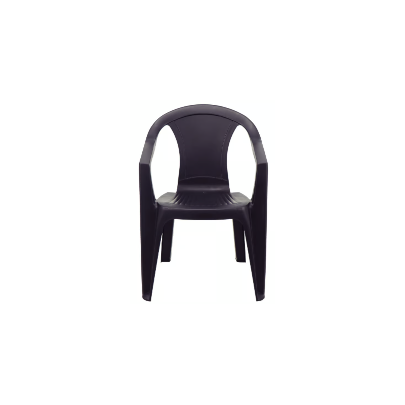 Cadeira Plastica Tramontina Ilhabela com Bracos Matte Preto Encosto Fechado