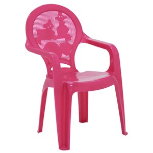 Cadeira Plastica Tramontina Monobloco com Braco Catty Rosa.