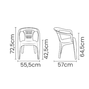 Cadeira Plástica com Braço Poltrona Tramontina Branca 6 Unidades Iguape na  Loja Sebem - Equipamentos e Utilidades