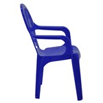 Cadeira Plastica Tramontina Monobloco com Bracos Catty Azul.